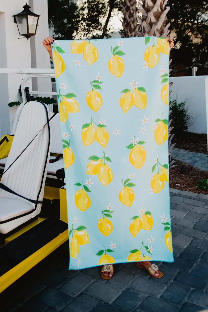 Lemons Quick Dry Reversible Beach Towel | Katydid