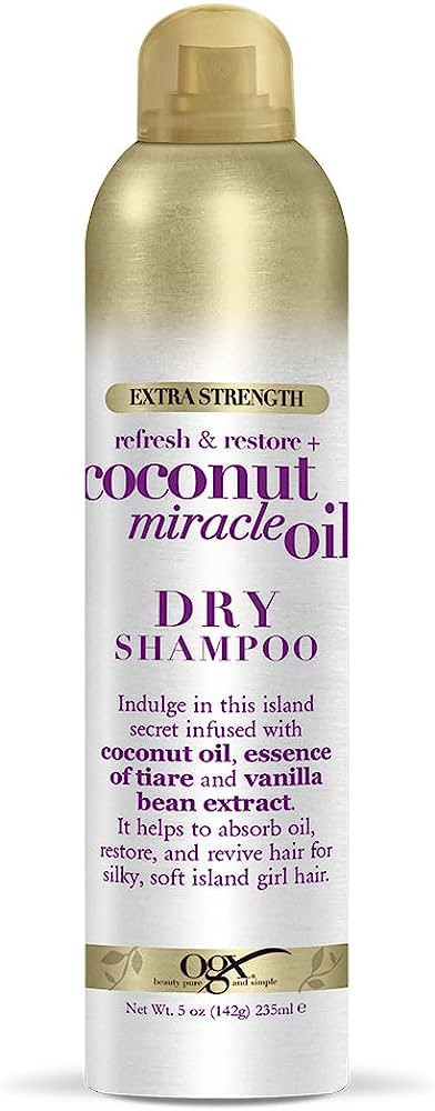 OGX Extra Strength Refresh Restore + Dry Shampoo, Coconut Miracle Oil, 5 Ounce | Amazon (US)