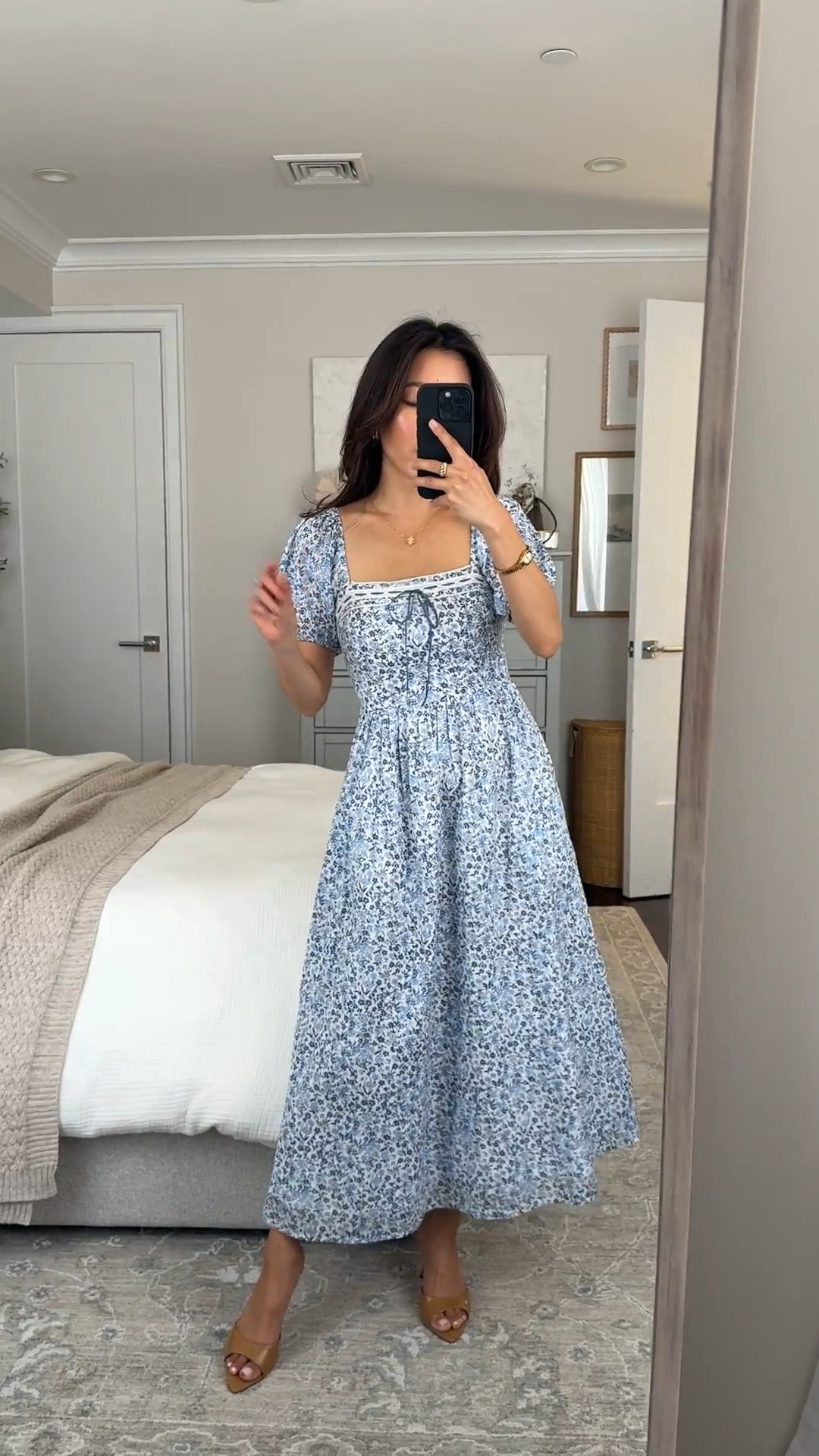 Sizing below👇 and try AFJEAN for an extra discount this weekend

Abercrombie best selling dress now updated with new prints

• Midi Dress xxs petite, tts. has a smocked back and elastic sleeve so has some stretch, early bump and nursing friendly

• mango mule heel sandals size 5

Petite friendly maxi dress, spring summer cotton linen dresses, easy mom outfit

#LTKPetite #LTKootd #LTKmomlife