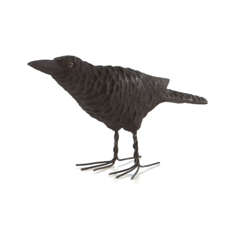 Carved Wood Raven | Crate & Barrel