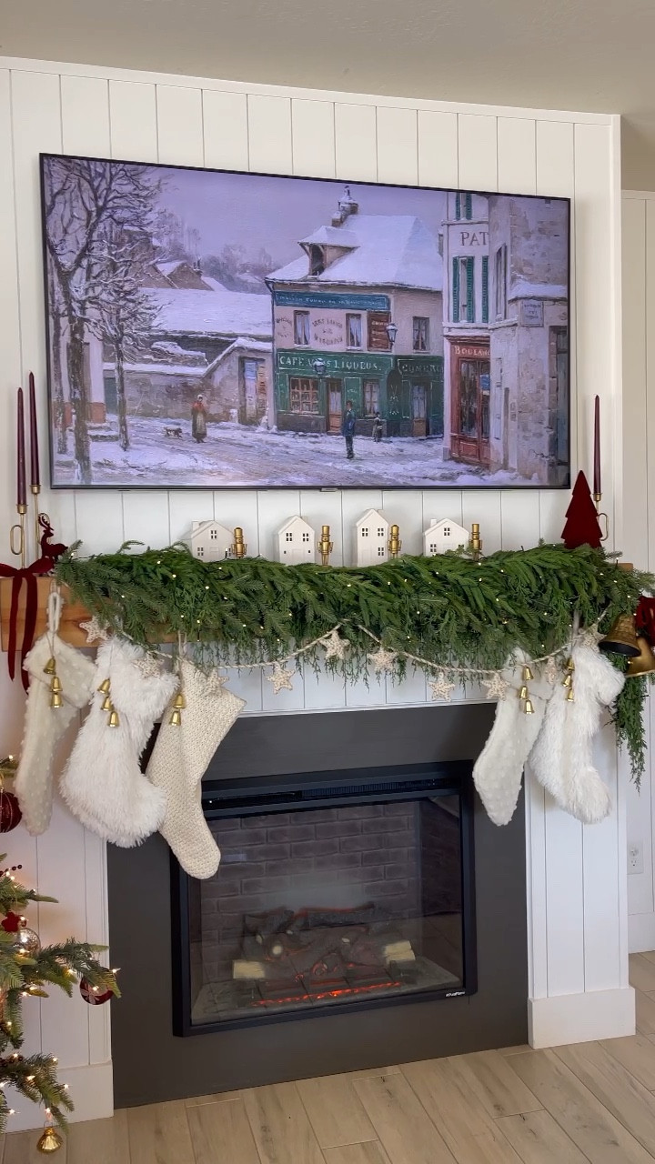 Christmas Mantle ✨ 

I linked everything I could. One of the garlands I used I couldn’t link but I bought it at At Home. 

#LTKHoliday #LTKhome #LTKSeasonal