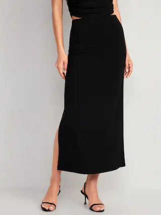 High-Waisted Ruched Maxi Skirt for Women | Old Navy (US)