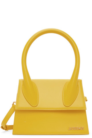 Jacquemus - Yellow La Montagne 'Le Grand Chiquito' Top Handle Bag | SSENSE