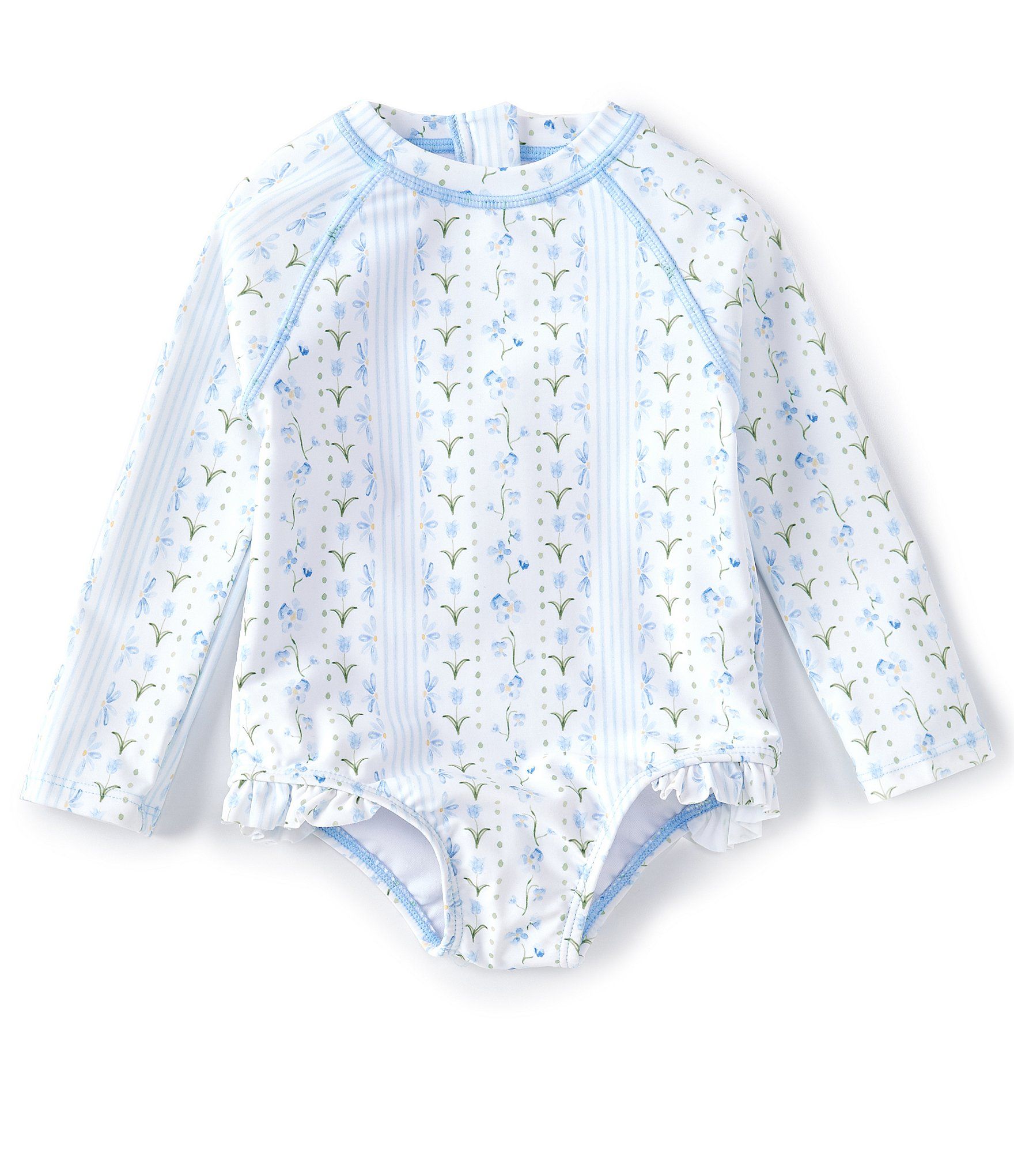 x Pearly Gates Baby Girls 12-24 Months One-Piece Rashgaurd Swimsuit | Dillard's