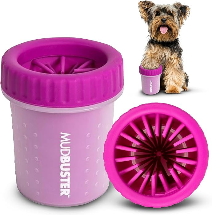 Dexas MudBuster Portable Dog Paw Cleaner, Small, Fuchsia - Premium Quality Pet Accessory | Amazon (US)
