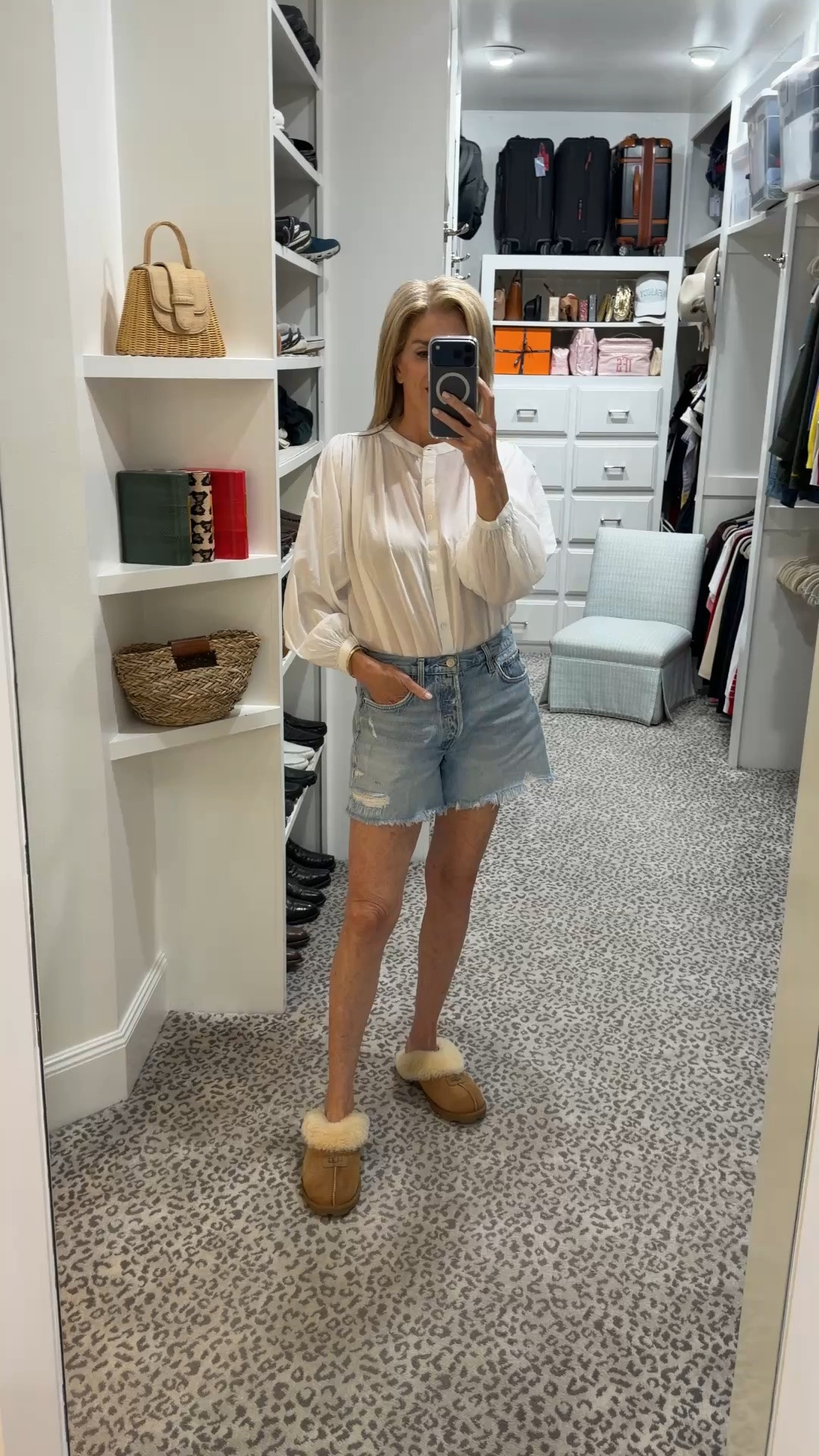 Everyday look for summer! Slippers are on sale. 

Size 27 shorts and S blouse

#LTKootd #LTKOver40 #LTKSaleAlert