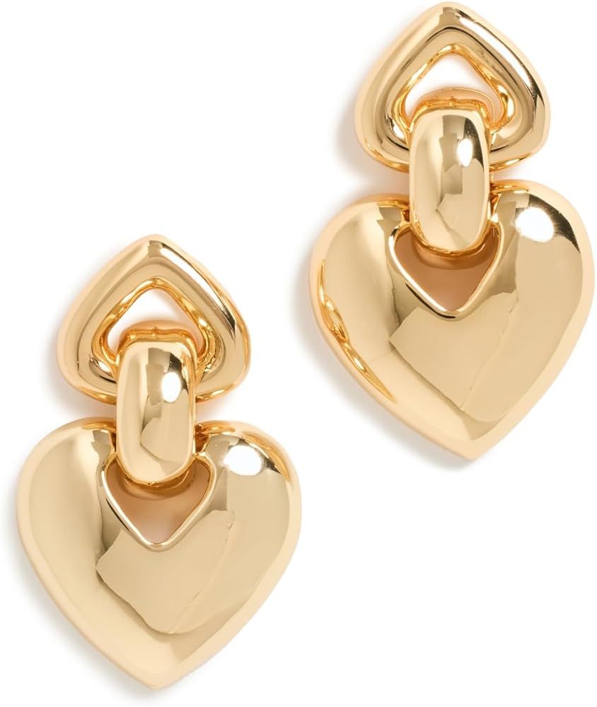 Kenneth Jay Lane Women's Gold Heart Drop Earrings | Amazon (US)