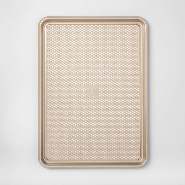 21"x15" Mega Cookie Sheet Gold Warp Resistant Textured Steel - Made By Design™ | Target