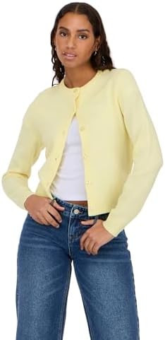 Forever 21 Womens Cardigan Sweater Soft Knit Long Sleeve Button Front | Amazon (US)