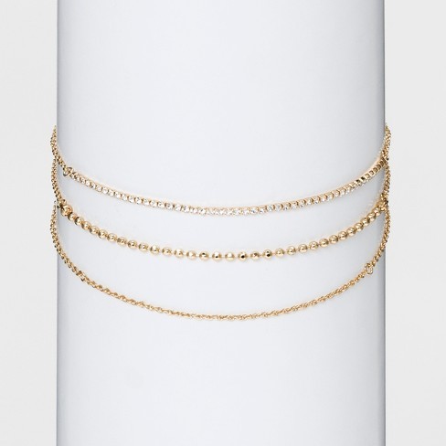 SUGARFIX by BaubleBar Embellished Layered Necklace - Gold | Target