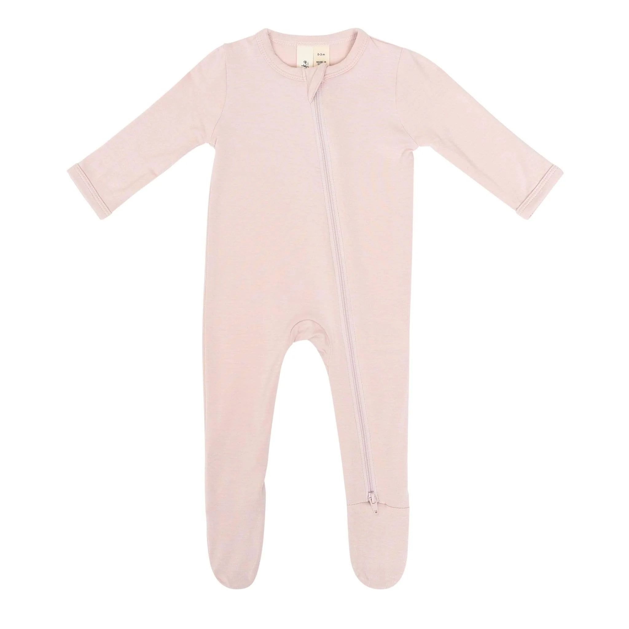 Zippered Footie in Blush | Kyte BABY