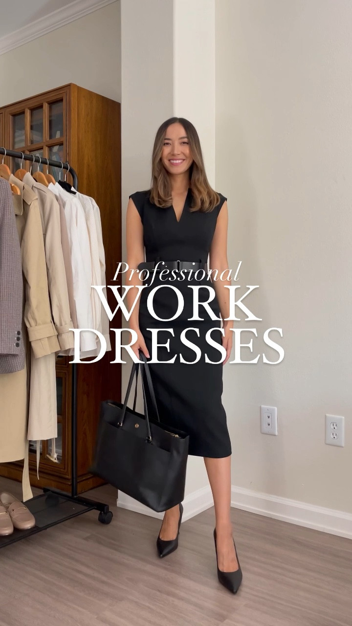 Belted 2024 work dress