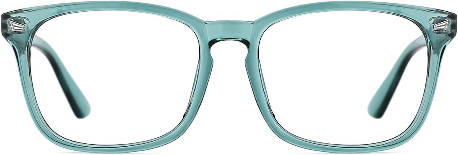 TIJN Blue Light Blocking Glasses for Women Men Clear Frame Square Nerd Eyeglasses Anti Blue Ray C... | Amazon (US)