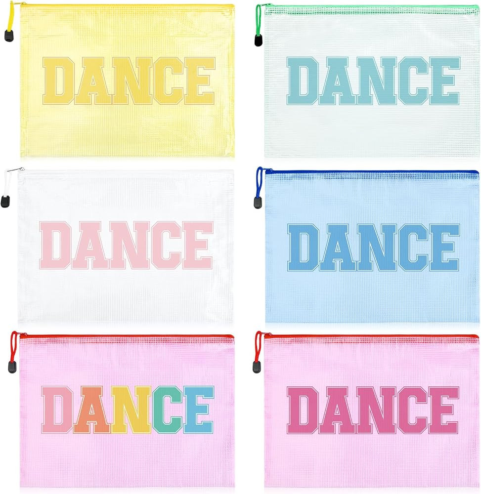 SOIDRAM 6Pcs Dance Bag Girls Dance Makeup Bag Gifts Zipper Pouch Makeup Case Stuff Accessories Ba... | Amazon (US)