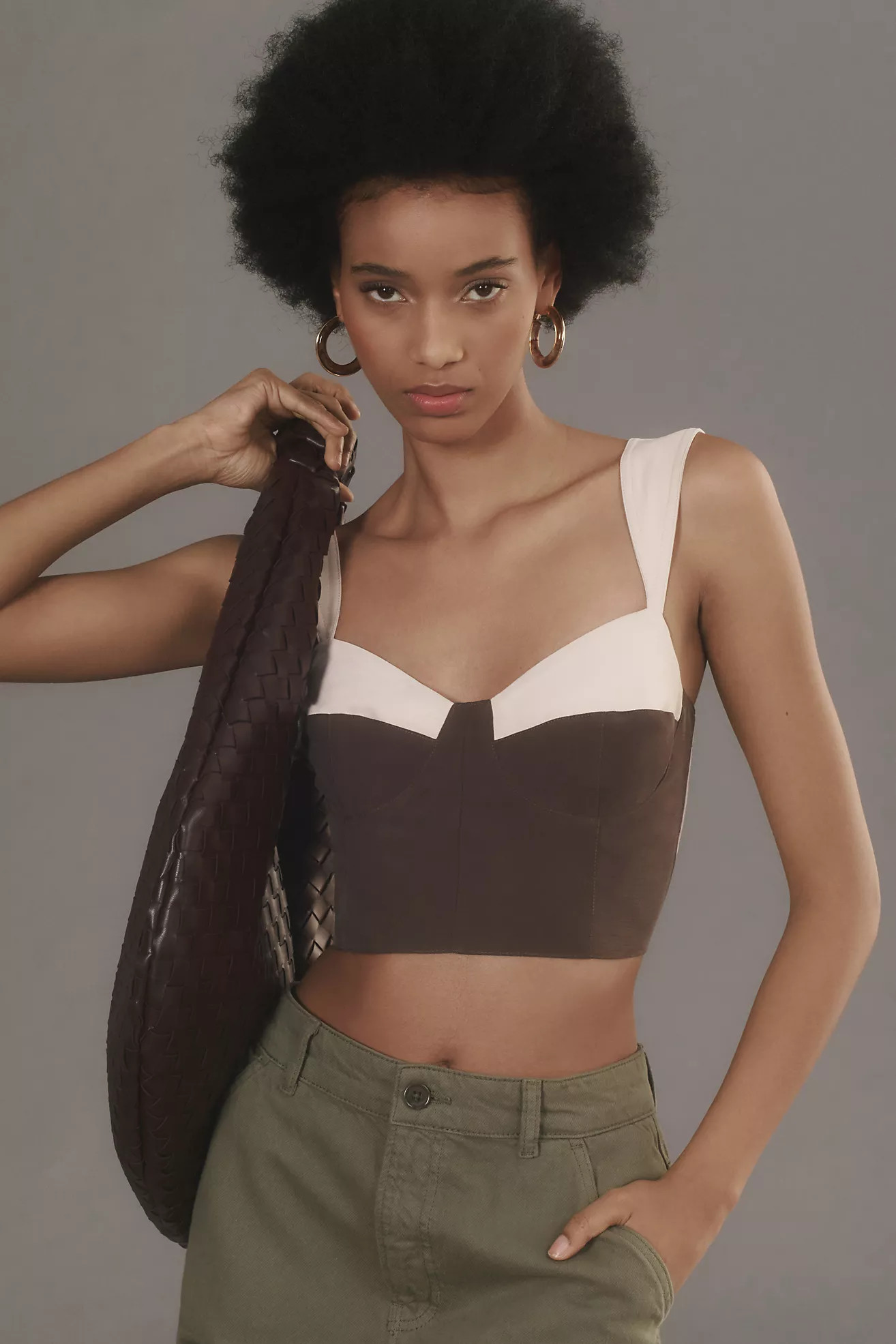 Sabina Musayev Oslo Sleeveless Corset Crop Top | Anthropologie (US)