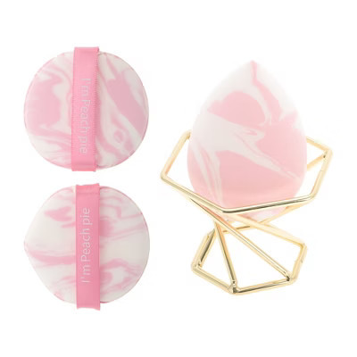 Unique Bargains Portable Face Makeup Sponge Kit Pink White 1 Set | Target