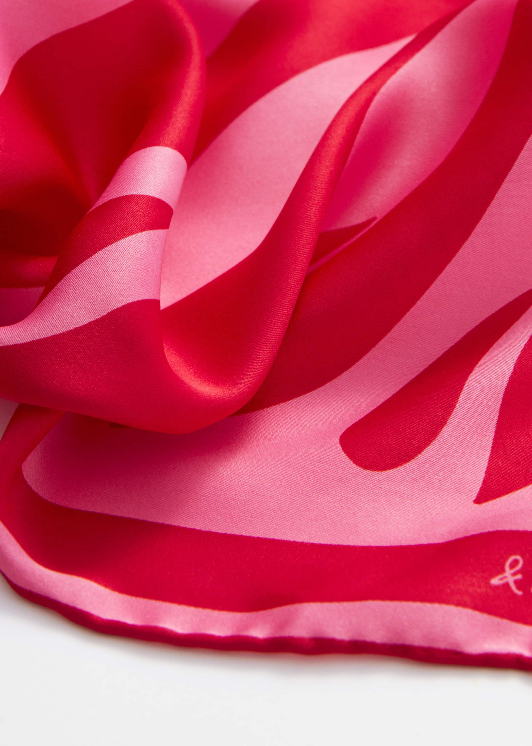 Lightweight square scarf in softly draping satin with a graphic leaf motif. | & Other Stories - US