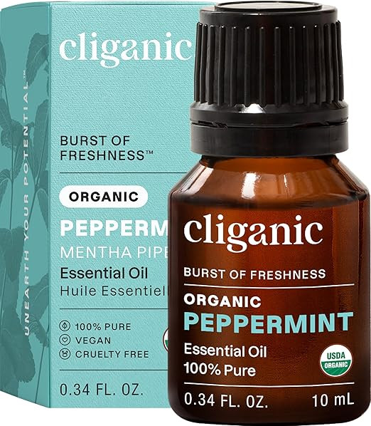 Cliganic Organic Peppermint Essential Oil, 100% Pure Natural Undiluted, for Aromatherapy | Non-GM... | Amazon (US)