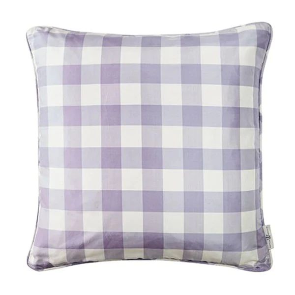 Silk Check Pillow in Lilac | Caitlin Wilson Design