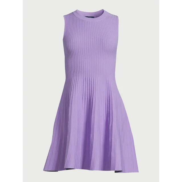 Scoop Women's Striped Mini Sweater Dress, Sizes XS-XXL | Walmart (US)