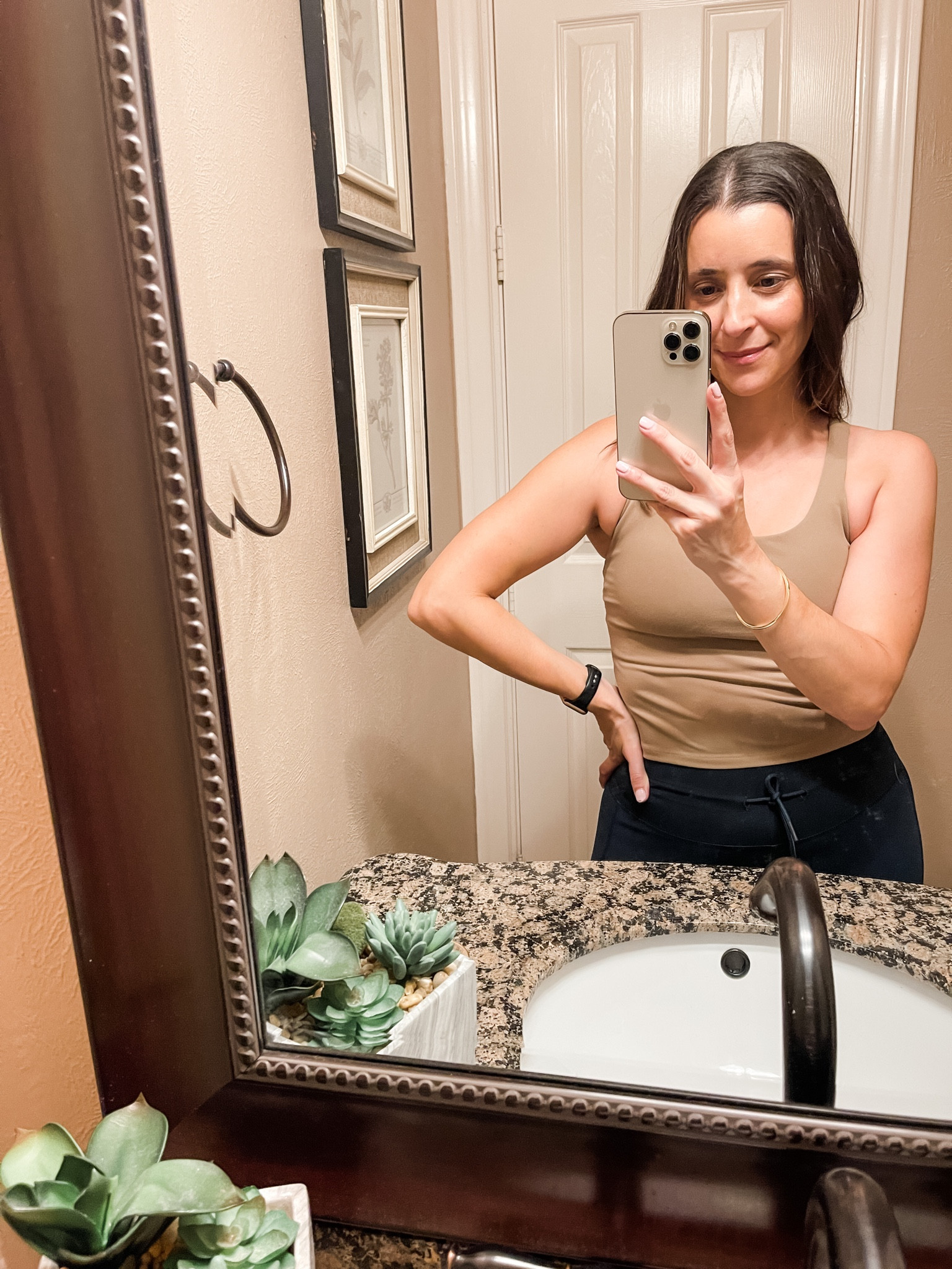 Workout outfit! Lululemon alike sport bra/top and align dupe leggings from Amazon - quality of this top is so good!

#LTKfit #LTKunder50 #LTKcurves