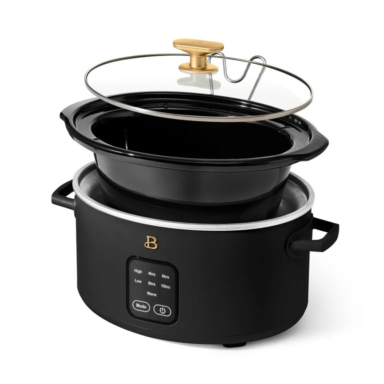 Beautiful 4Qt Slow Cooker with Touch-Activated Display, Black Sesame by Drew Barrymore | Walmart (US)
