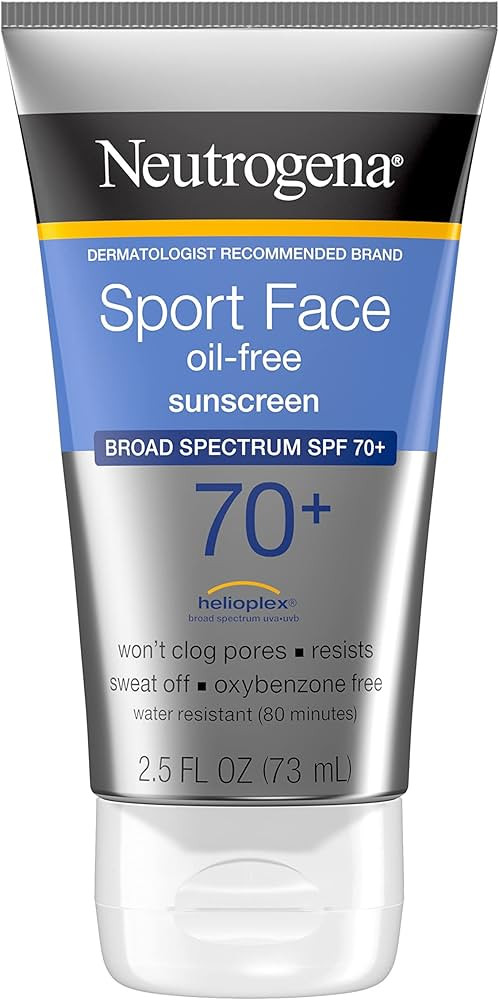 Neutrogena Sport Face Sunscreen SPF 70+, Oil-Free Facial Sunscreen Lotion with Broad Spectrum UVA... | Amazon (US)