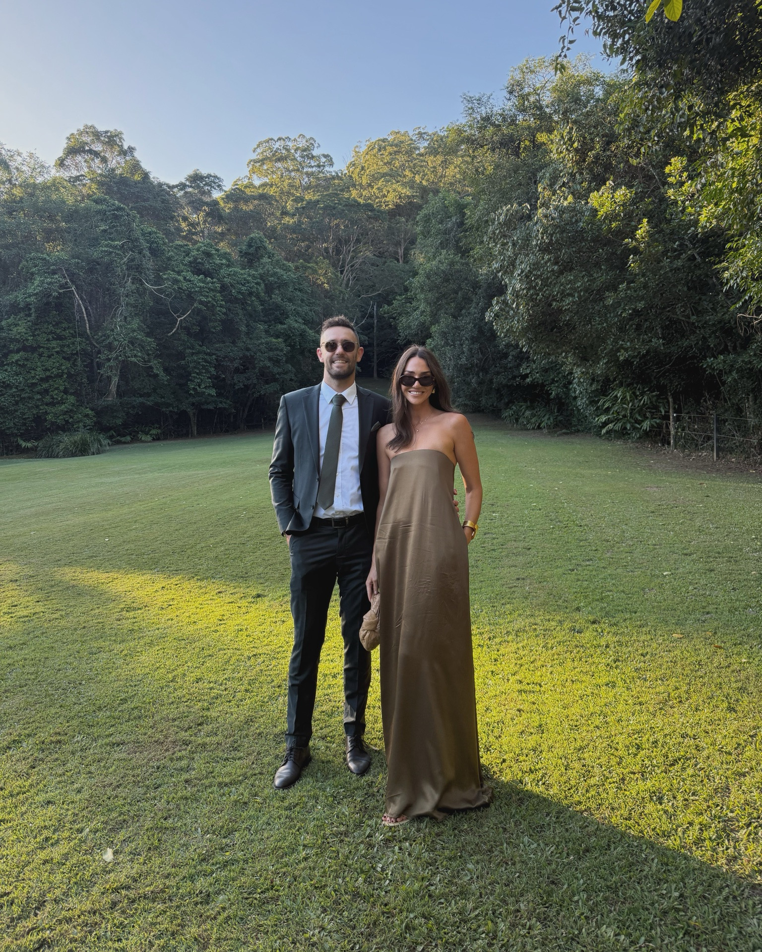Wedding attire. Love this gorgeous khaki strapless dress- perfect for a Noosa wedding 

Pair with tan accessories to elevate

#LTKaustralia