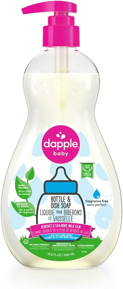 Dapple Baby - Bottle & Dish Soap, Plant Based Bottle Cleaner, Baby Safe Liquid Dish Soap, Fragran... | Amazon (CA)