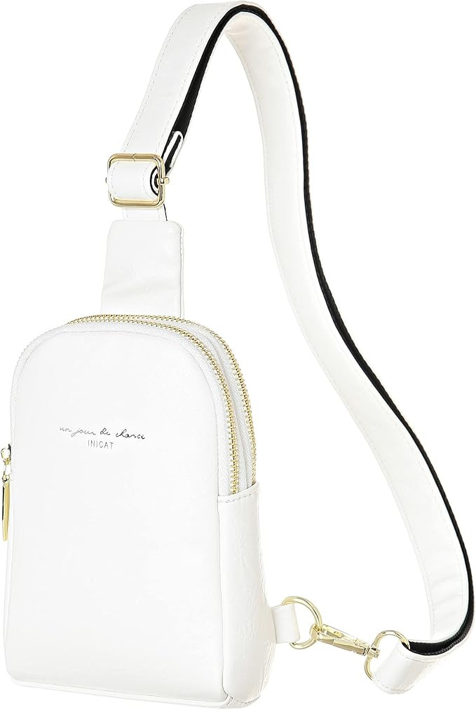INICAT Small Crossbody Sling Bags for Women Vegan Leather Cell Phone Purse Fanny Packs for Women ... | Amazon (US)