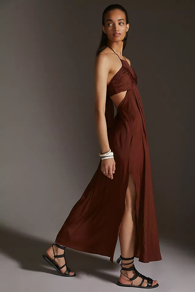 Tie-Back Halter Maxi Dress | Anthropologie (US)
