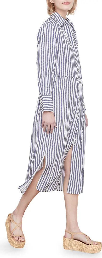 Coastal Stripe Long Sleeve Shirtdress | Nordstrom
