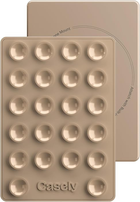 Casely Grippy | Tan Brown Silicone Suction Phone Mount Compatible with MagSafe | Amazon (US)