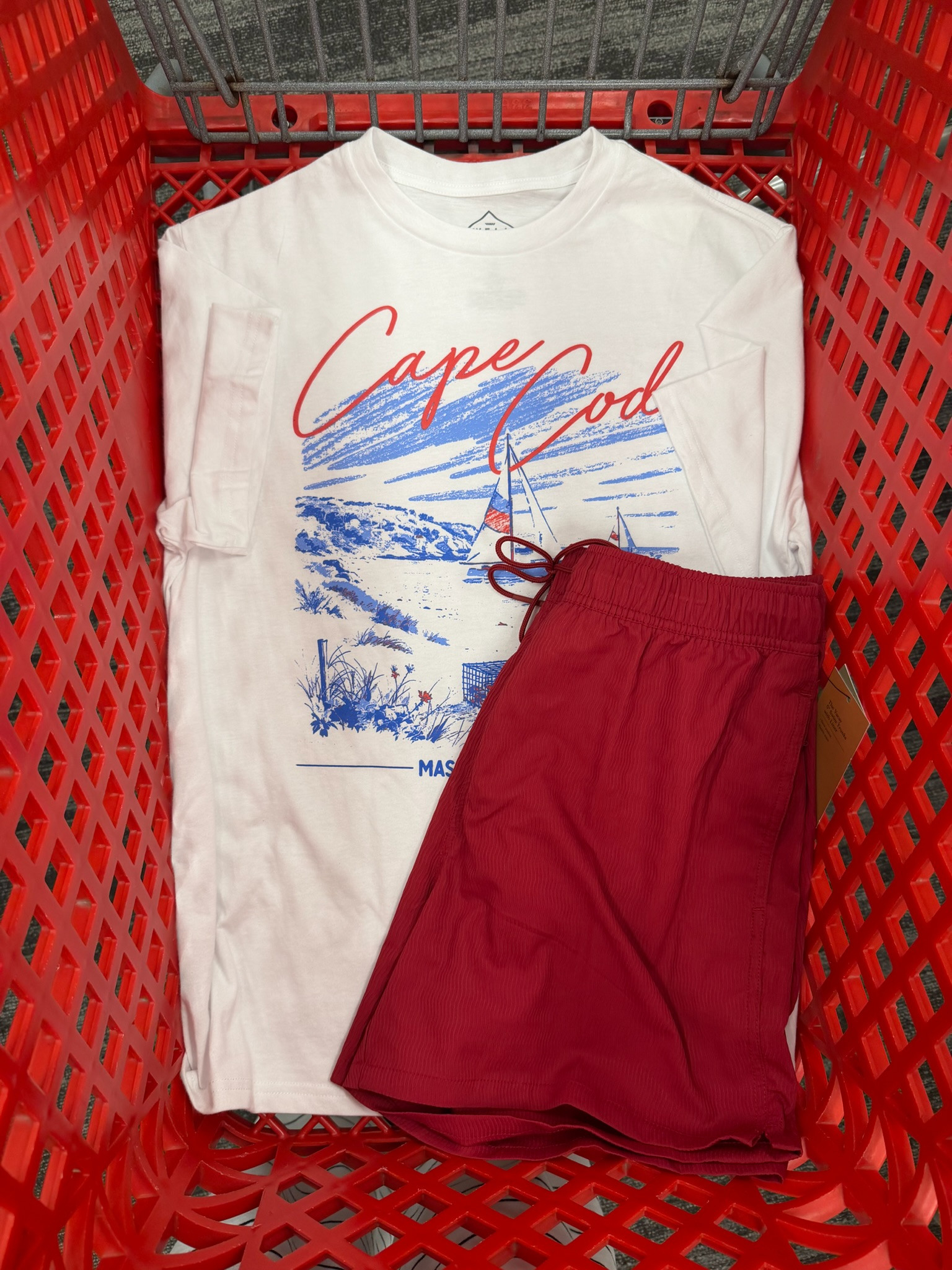 This Target men's outfit is giving Cape Cod summer. The graphic tee paired with the red swim shorts is such a fun look for beach days, lake weekends, and summer vacations!

wedding guest dress summer, summer outfits, summer dresses, country concert outfits, fathers day gift guide, plus size fashion, date night outfits, vacation outfits beach, work outfits, business casual workwear, mens fashion, mens summer outfits, beach vacation style, target menswear
 

 #LTKSeasonal #LTKSwim #LTKMens