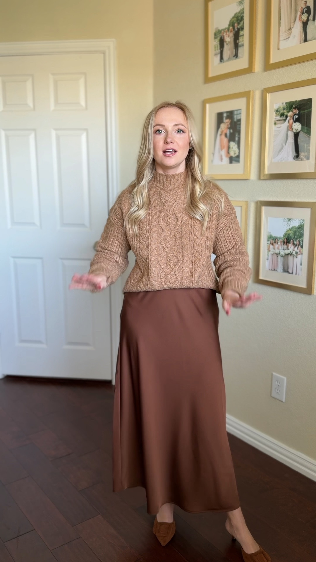 Monochromatic fall outfit currently 40% off! This sweater is SO soft, but does run oversized for petite! Wearing an XS regular in both skirt and sweater 

#LTKPetite #LTKSaleAlert #LTKSeasonal