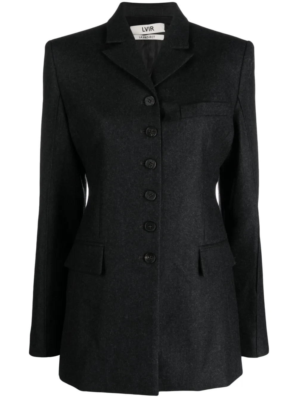 LVIR single-breasted Wool Blazer - Farfetch | Farfetch Global