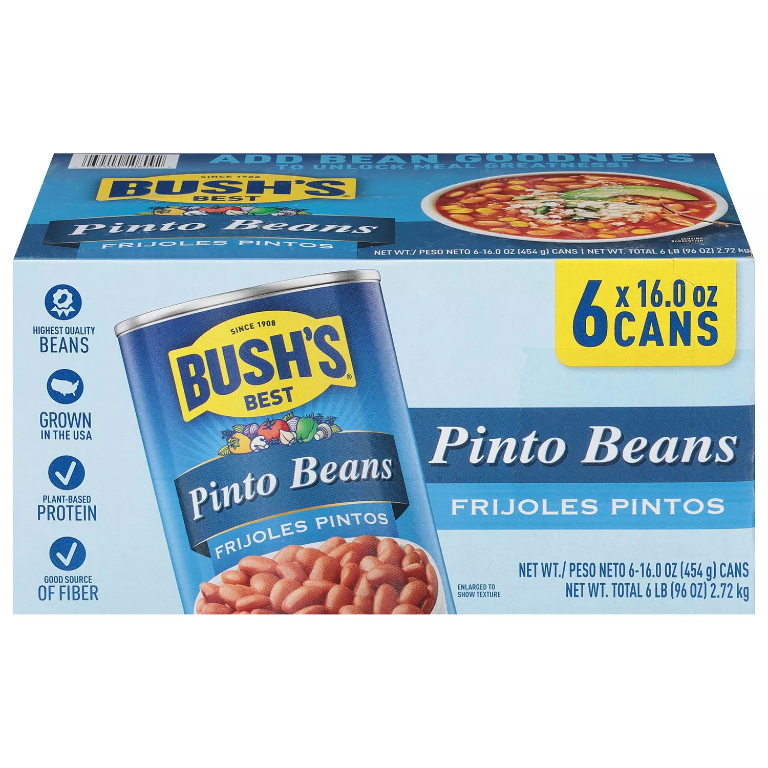Bush's Pinto Beans 16 oz., 6 pk. | Sam's Club