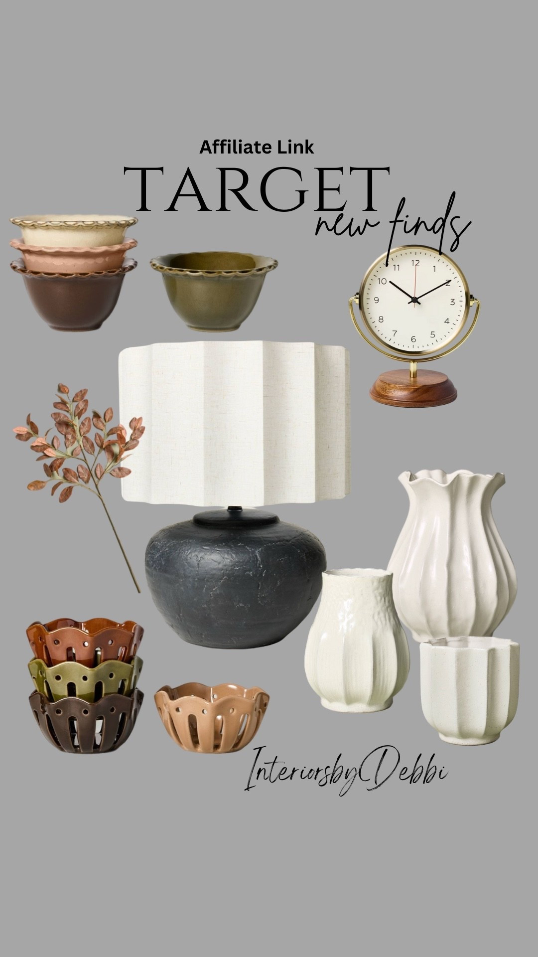 Target Finds
New hearth & hand, black lamp, vases, bowls, clock, transitional home, modern decor, amazon find, amazon home, target home decor, mcgee and co, studio mcgee, amazon must have, pottery barn, Walmart finds, affordable decor, home styling, budget friendly, accessories, neutral decor, home finds, new arrival, coming soon, sale alert, high end look for less, Amazon favorites, Target finds, cozy, modern, earthy, transitional, luxe, romantic, home decor, budget friendly decor, Amazon decor #target

#LTKSeasonal #LTKHome