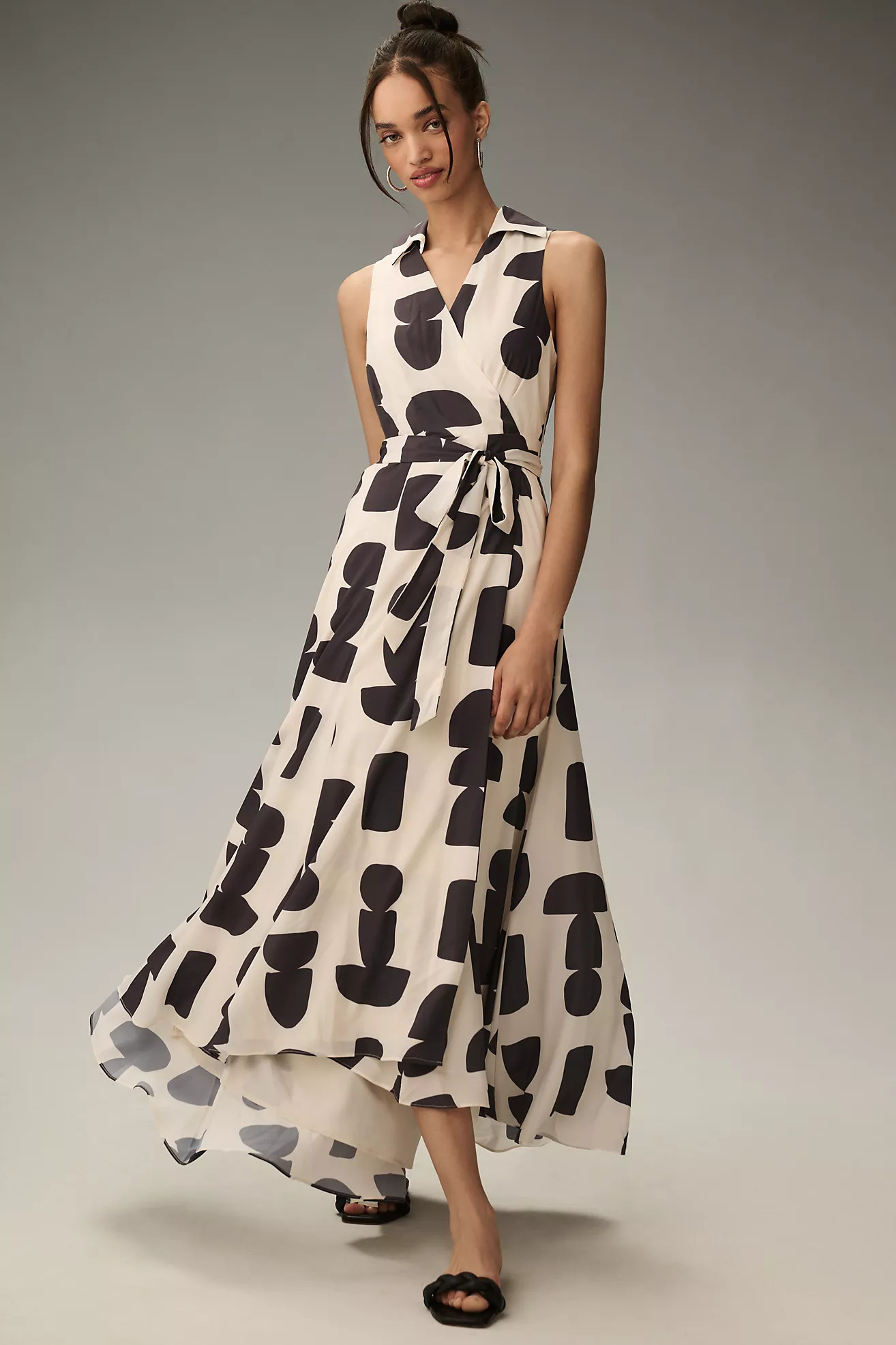 Hutch Sleeveless V-Neck Wrap Dess | Anthropologie (US)