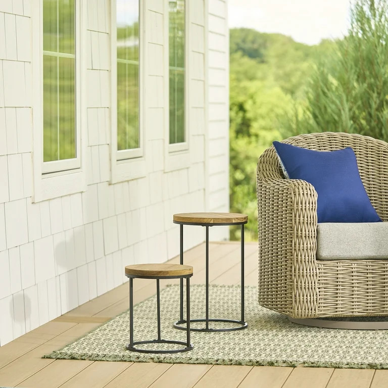 Better Homes & Gardens Acacia Top Plant Stand,2 Pack | Walmart (US)