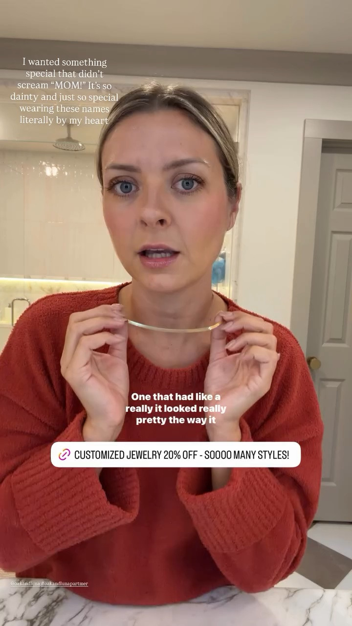 @oakandluna #oakandlunapartmer @humanz  I wanted something special that didn’t scream “MOM!” It’s so dainty and just so special wearing these names literally by my heart