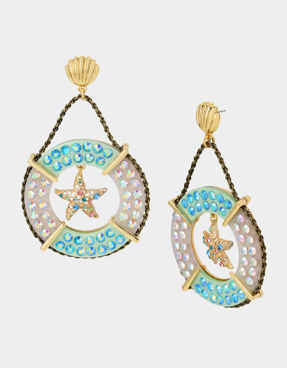 CRUISE CONTROL LIFESAVER DROP EARRINGS BLUE
        
        
        
          
          Regul... | Betsey Johnson