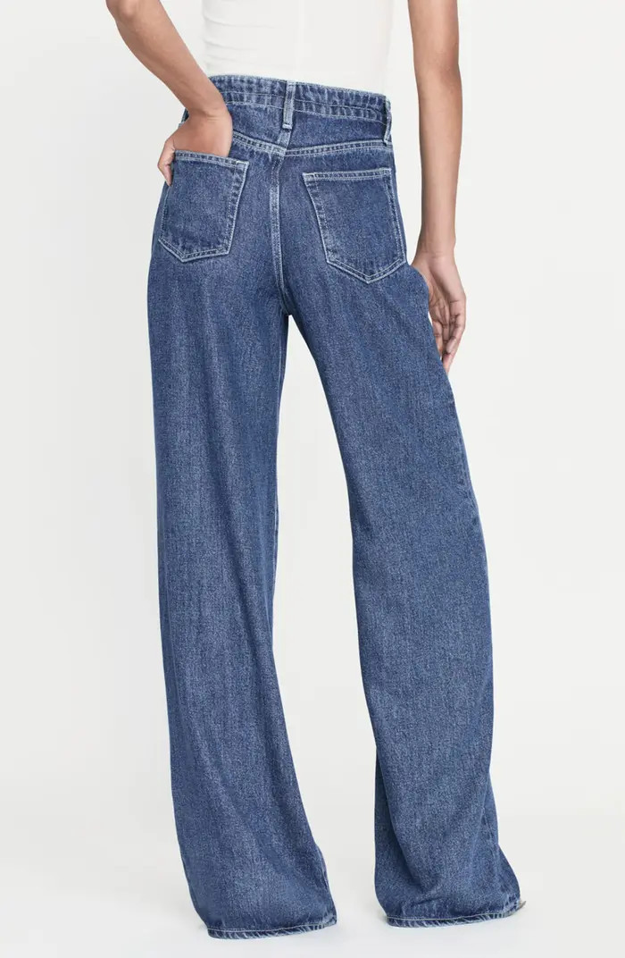FRAME Super Drape Wide Leg Denim Drawstring Pants | Nordstrom | Nordstrom