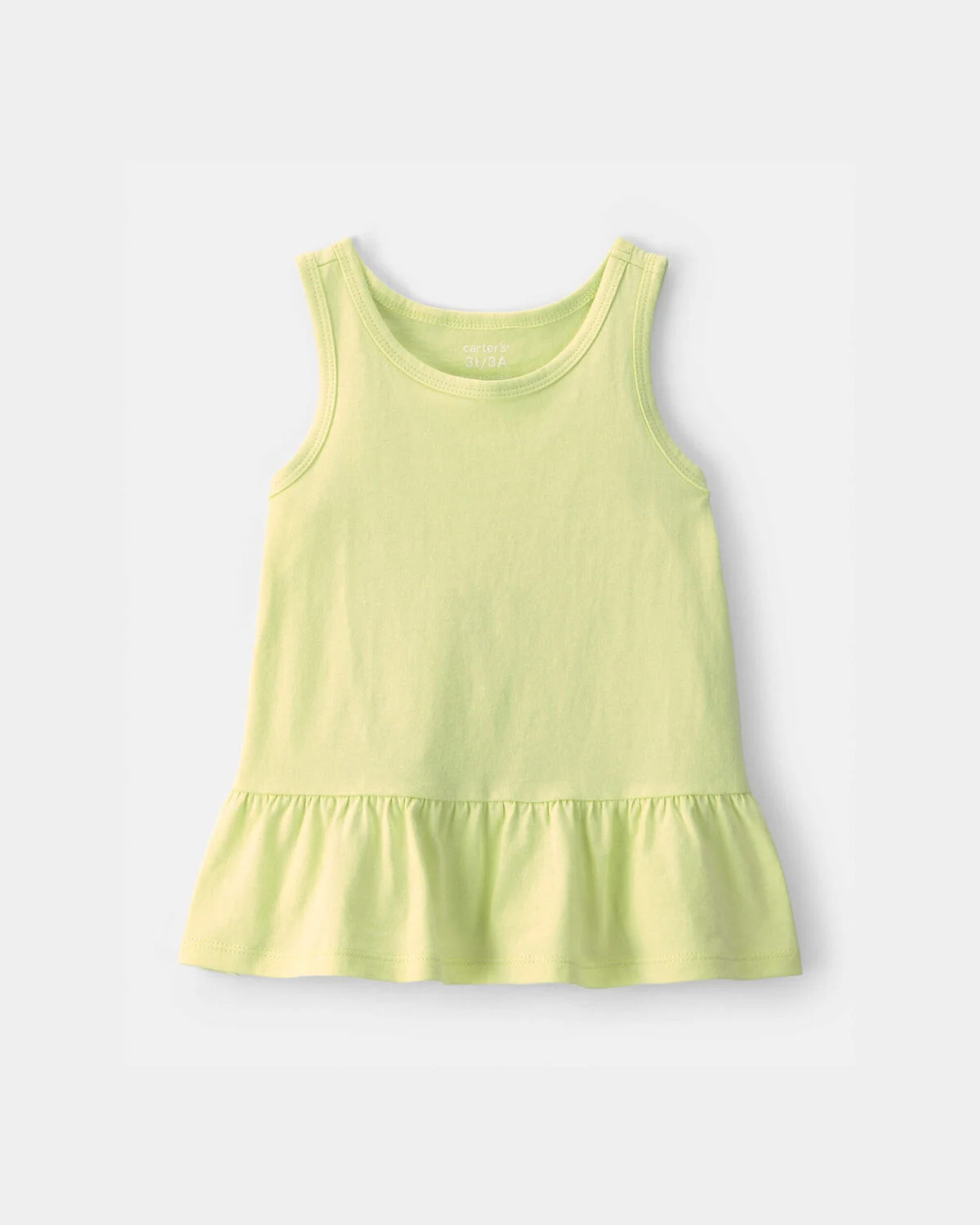 Toddler Girl Peplum Tank Top - Green | Carter's Inc