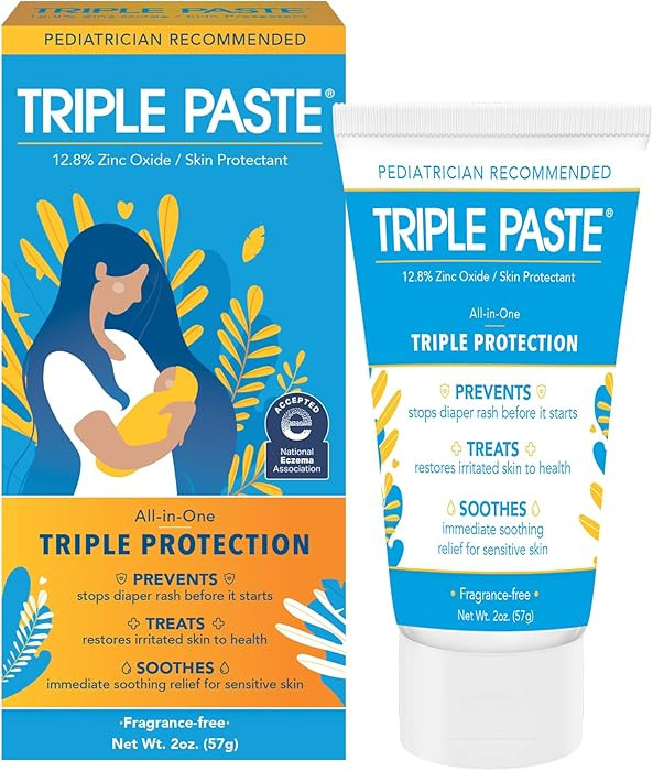 Triple Paste Diaper Rash Cream, Hypoallergenic Medicated Ointment for Babies, 2 oz, Multi, (SU-00... | Amazon (US)