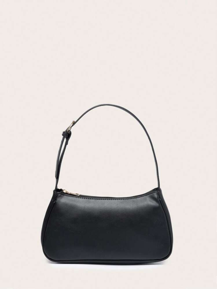 Baguette Tasche mit Schwarz Mit Reißverschluss | SHEIN