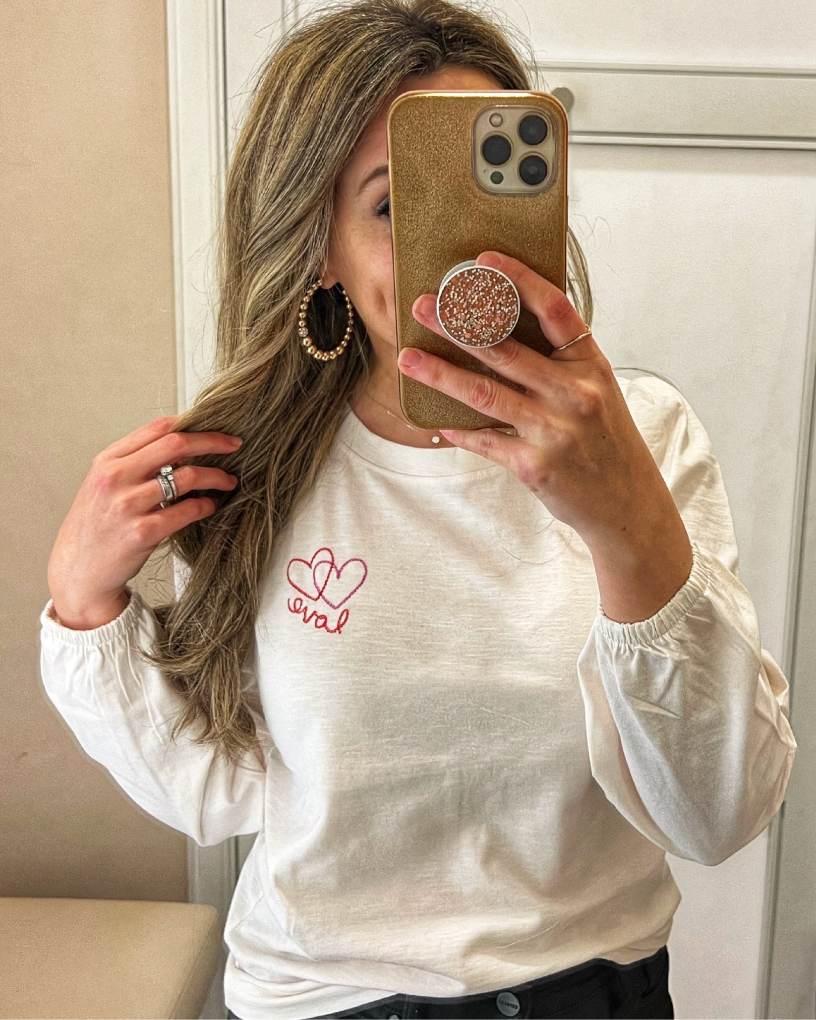 Cute ‘love’ top. On sale! 30% off💕 Perfect for Valentine’s Day

#LTKworkwear #LTKSeasonal #LTKover40