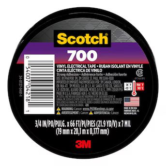 Scotch 0.75-in x 66-ft Vinyl Electrical Tape Black | Lowe's