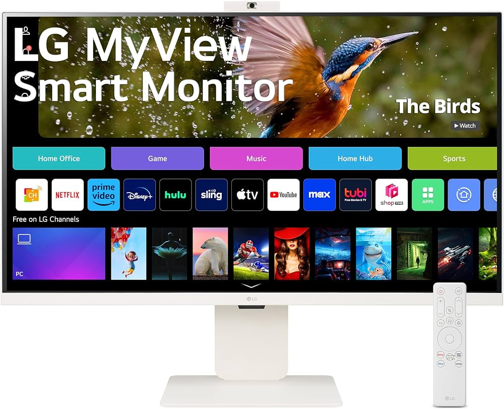 LG 32SR85U-W 32-inch MyView 4K UHD, IPS Display, webOS Smart Monitor, ThinQ Home, USB Type-C 90W ... | Amazon (US)