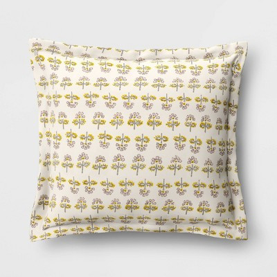 DuraSeason Fabric™ Outdoor Deep Seat Pillow Back Cushion Woodblock Daisy - Threshold™ | Target